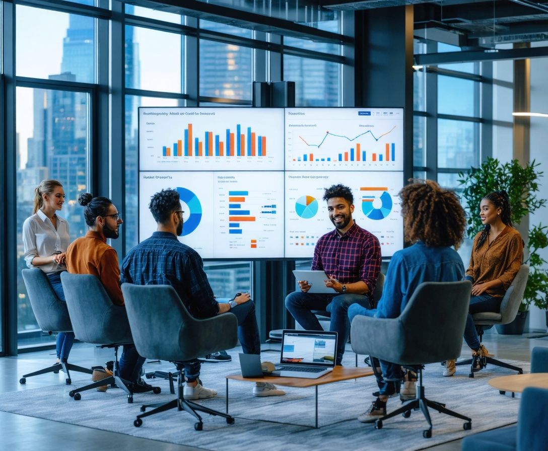 Professional diverse team of engineers in a high-tech San Francisco office